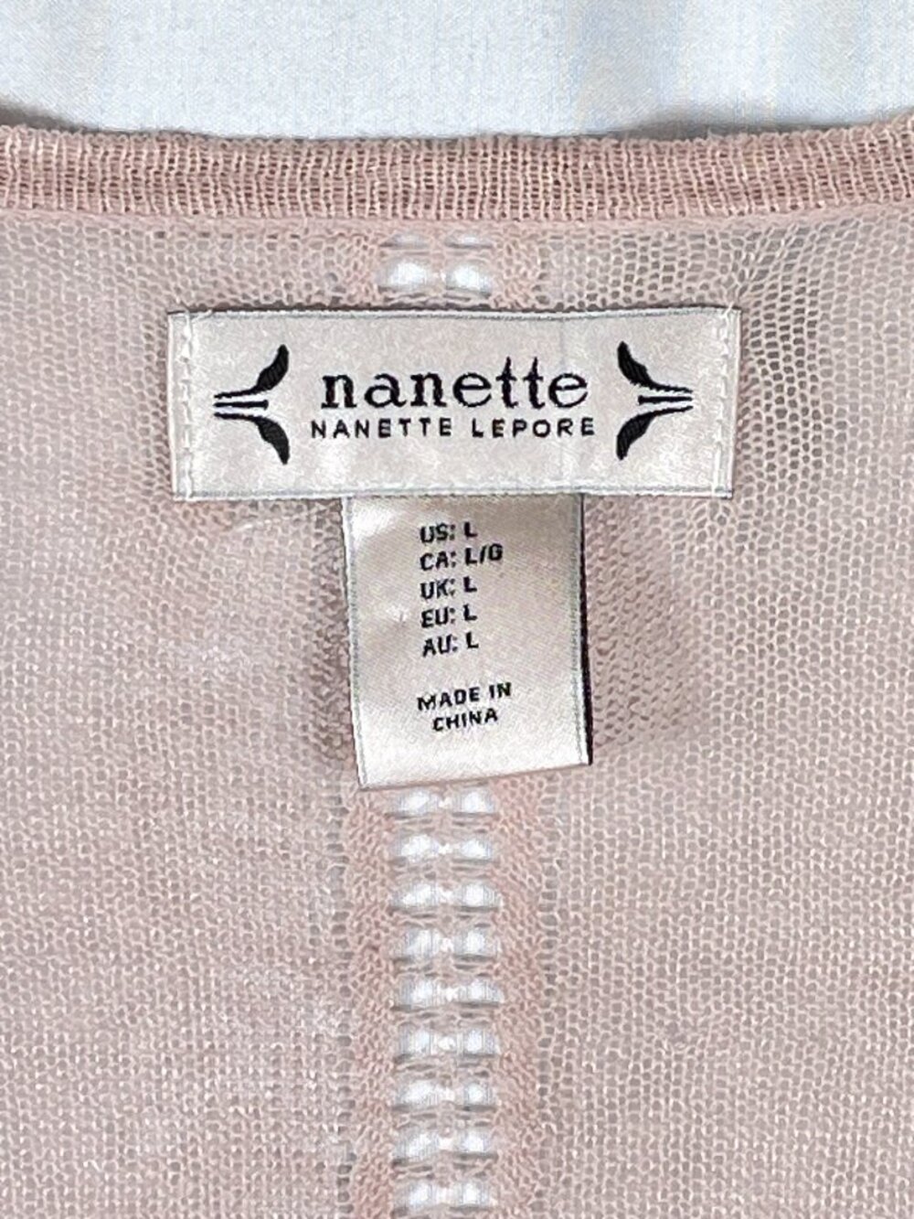 Nanette Lepore Linen Blend Open Cardigan Pink Lightweight Drape L - Picture 4 of 13